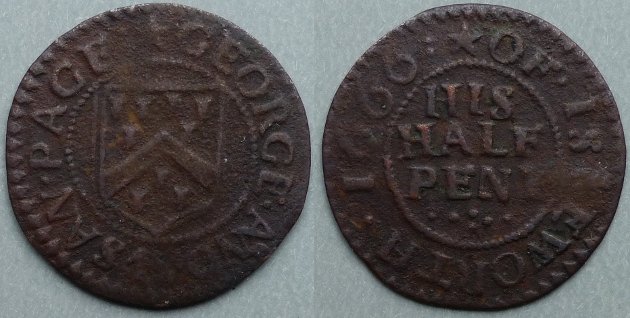 Isleworth, George and Susan Page 1666 halfpenny